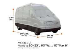 Classic Accessories® 80-471-153101-EX - SkyShield™ Class B Motorhome Cover (Gray With White Roof, Up To 23') -Magma Store 80 471 153101 ex 15 scaled