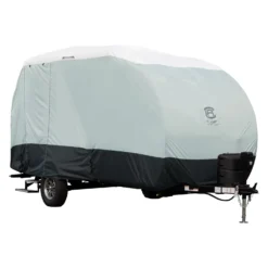 Classic Accessories® 80-472-143101-EX - SkyShield™ R-Pod Travel Trailer Cover (Gray With White Roof, Up To 13'7")