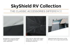 Classic Accessories® 80-473-153101-EX - SkyShield™ R-Pod Travel Trailer Cover (Gray With White Roof, Up To 16'2") -Magma Store 80 473 153101 ex 14