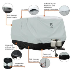 Classic Accessories® 80-476-143101-EX - SkyShield™ Travel Trailer Cover (Gray With White Roof, Up To 10') -Magma Store 80 476 143101 ex 15 1 scaled