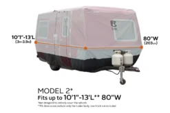 Classic Accessories® 80-477-153101-EX - SkyShield™ Travel Trailer Cover (Gray With White Roof, Up To 13') -Magma Store 80 477 153101 ex 14 scaled
