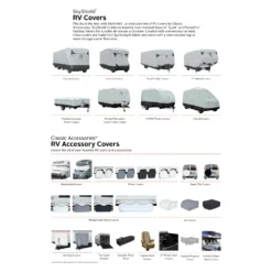 Classic Accessories® 80-478-163101-EX - SkyShield™ Travel Trailer Cover (Gray With White Roof, Up To 16') -Magma Store 80 478 163101 ex 17 scaled