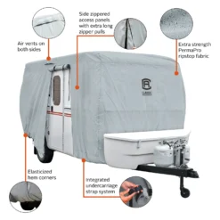 Classic Accessories® 80-479-161001-RT - PermaPro™ Travel Trailer Cover (Gray, Up To 16') -Magma Store 80 479 161001 rt 11