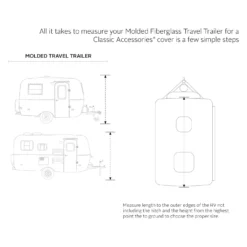 Classic Accessories® 80-479-161001-RT - PermaPro™ Travel Trailer Cover (Gray, Up To 16') -Magma Store 80 479 161001 rt 9 1