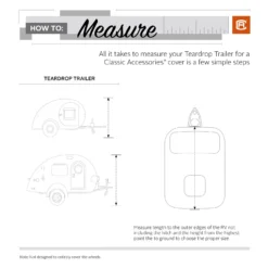 Classic Accessories® - PolyPro™3 Teardrop Travel Trailer Cover (Gray With White Roof, Up To 15') -Magma Store 80 480 173101 rt 10