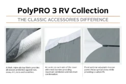 Classic Accessories® - PolyPro™3 Teardrop Travel Trailer Cover (Gray With White Roof, Up To 15') -Magma Store 80 480 173101 rt 7