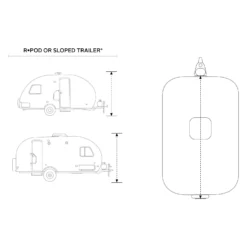 Classic Accessories® 80-483-183101-RT - PolyPro™3 Sloped Travel Trailer Cover (Gray With White Roof, Up To 19') -Magma Store 80 483 183101 rt 5 1