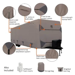 Classic Accessories® 80-485-142401-RT - Encompass™ Travel Trailer Cover (Cinder, Up To 20') -Magma Store 80 485 142401 rt 13 scaled