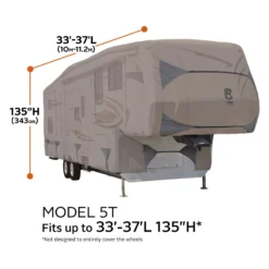 Classic Accessories® 80-492-182401-RT - Encompass™ 5th Wheel Trailer Cover (Cinder, Up To 37') -Magma Store 80 492 182401 rt 12 scaled