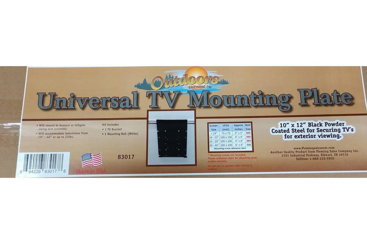 Fleming Sales® - TV Mounting Plate 2 Fleming Sales® - TV Mounting Plate - Image 2