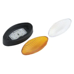 Green Long Life® 9090130 - Oval Clear/Amber Lens Black Case LED Porch/Utility Light