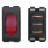 Diamond Group® DG131PB - Single SPST On/Off Rectangular Black /Red Illuminated Multi Purpose Switches