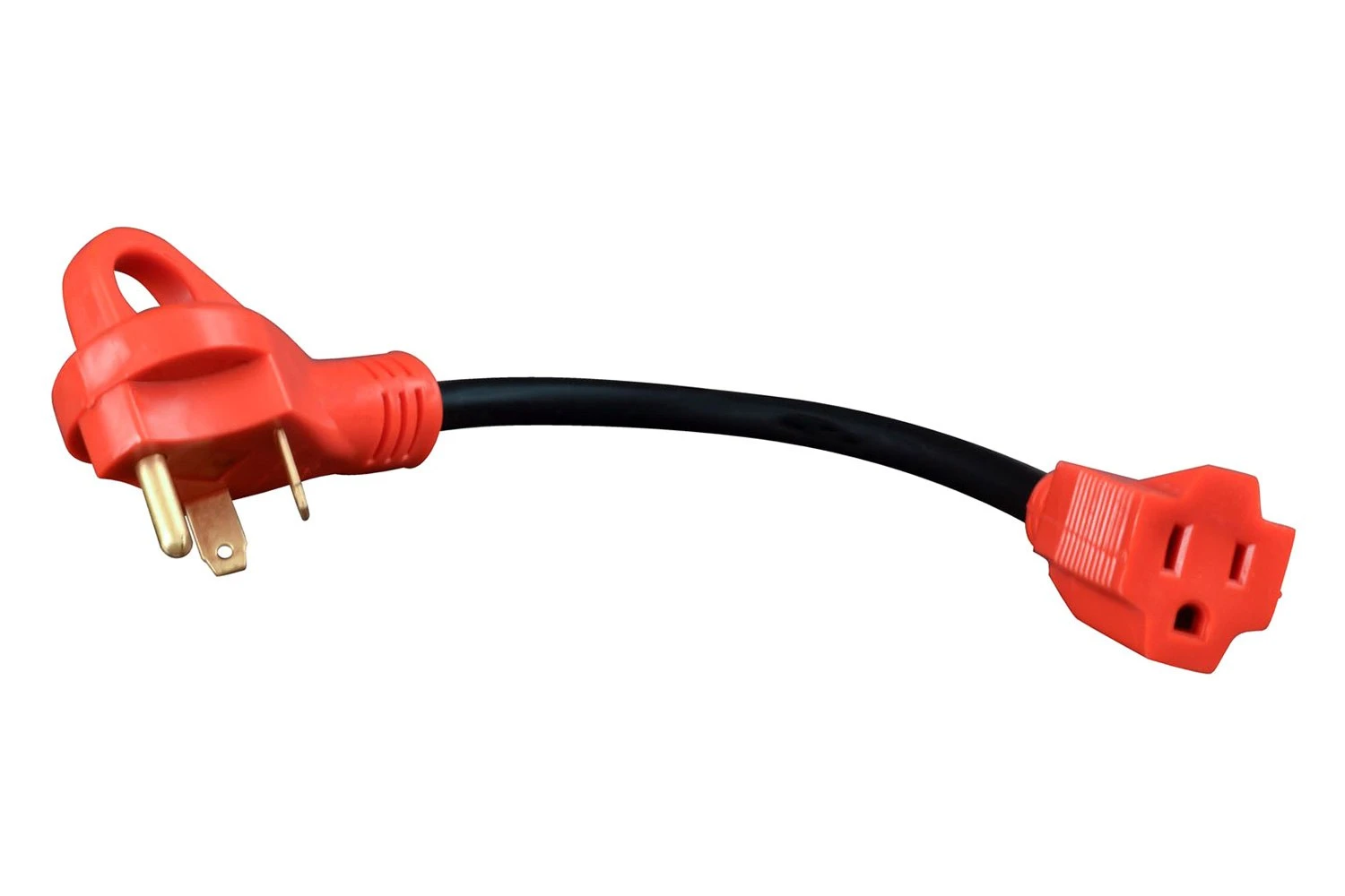 Valterra® - Mighty Cord™ 15" Dogbone Power Adapter With Handle Grip (30A Male X 15A Female) 2 Valterra® - Mighty Cord™ 15" Dogbone Power Adapter With Handle Grip (30A Male X 15A Female) - Image 2