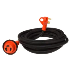 Valterra® A10-3025ED - Mighty Cord™ 25' Extension Power Cord With Handle Grip (30A Straight Male X 30A Locking Female)