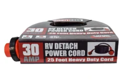 Valterra® A10-3025ED - Mighty Cord™ 25' Extension Power Cord With Handle Grip (30A Straight Male X 30A Locking Female) -Magma Store a10 3025ed 3