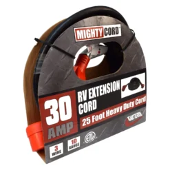 Valterra® - Mighty Cord™ 25' Extension Power Cord With Handle Grip (30A Male X 30A Female) -Magma Store a10 3025eh 3