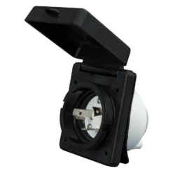 Valterra® A10-30INBKVP - Mighty Cord Series 30A Locking Square Outdoor Power Inlet