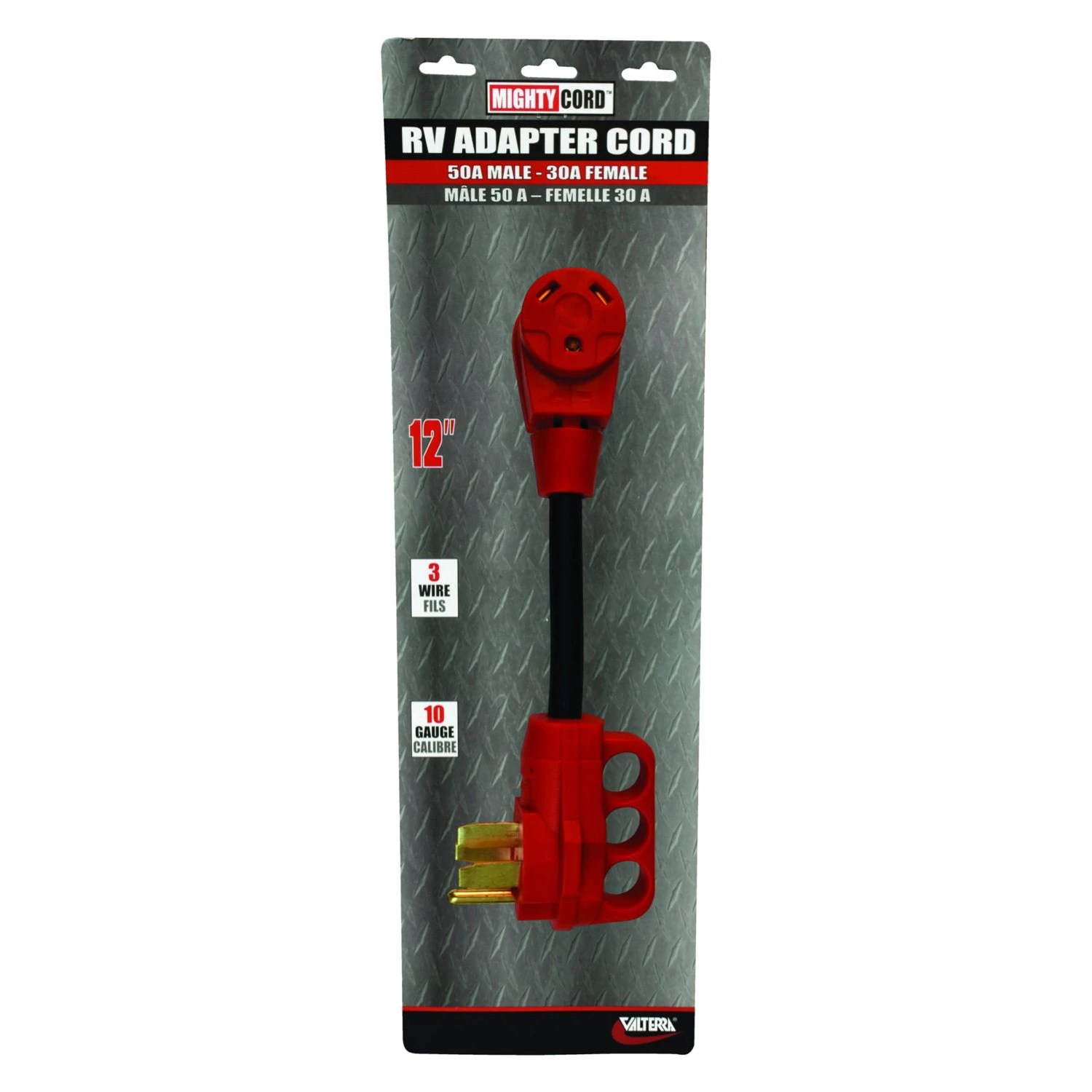 Valterra® A10-5030FHVP - Mighty Cord™ 12" Dogbone Power Adapter With Handle Grip (50A Male X 30A Female) 2 Valterra® A10-5030FHVP - Mighty Cord™ 12" Dogbone Power Adapter With Handle Grip (50A Male X 30A Female) - Image 2