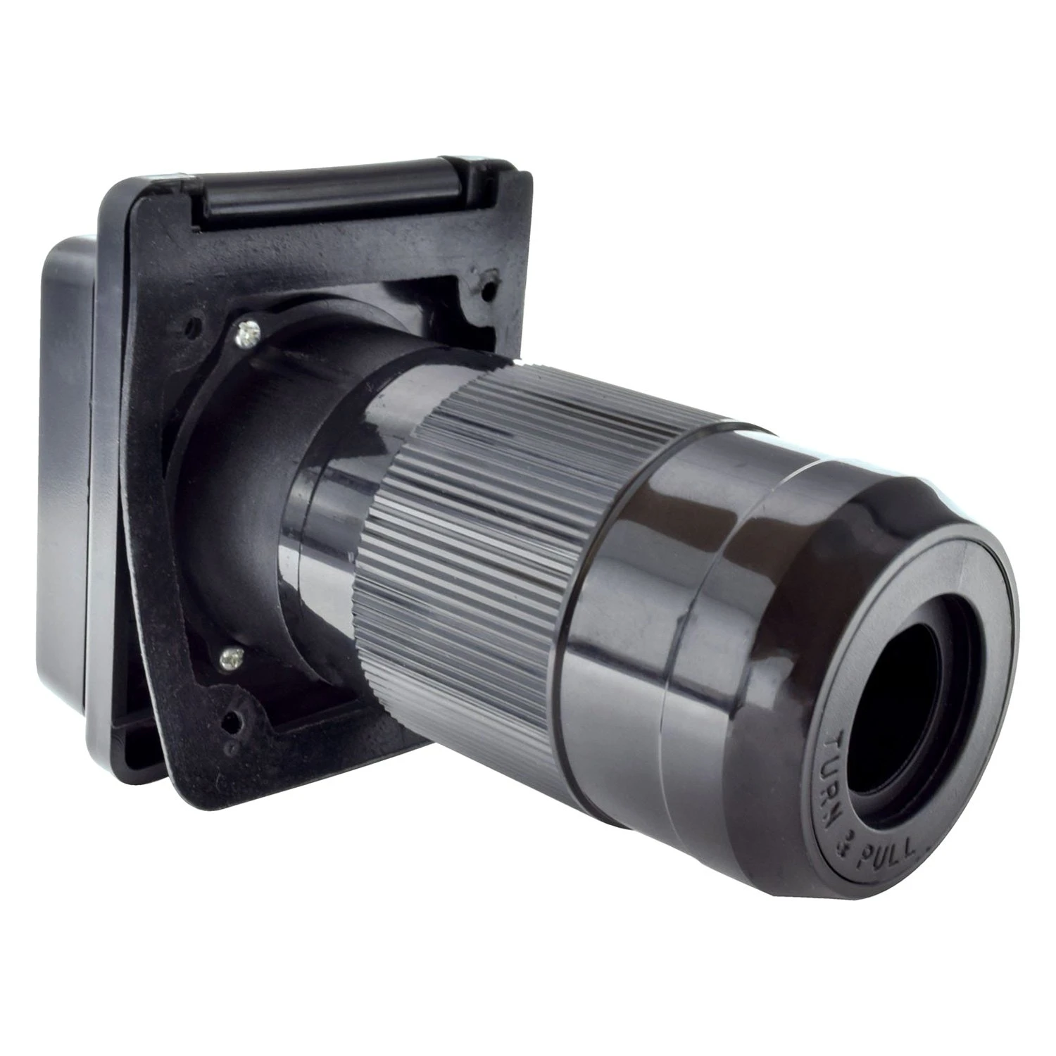 Valterra® - Mighty Cord Series 50A Locking Square Outdoor Power Inlet 4 Valterra® - Mighty Cord Series 50A Locking Square Outdoor Power Inlet - Image 4