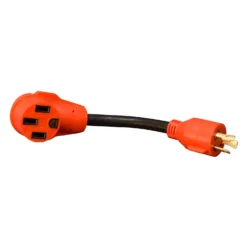 Valterra® - Mighty Cord™ 12" Dogbone Power Adapter With Standard Grip (30A Locking Male X 50A Straight Female)