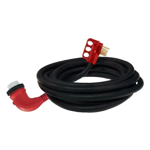 Valterra® - Mighty Cord™ 25' Extension Power Cord With Handle Grip (50A Angle Straight Male X 50A Locking Female) 1 Valterra® - Mighty Cord™ 25' Extension Power Cord With Handle Grip (50A Angle Straight Male X 50A Locking Female)