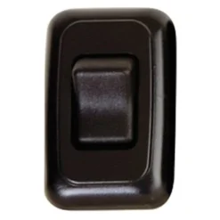 Valterra® - Single SPST On/Off Black Contour Lighting Switch With Base And Plate
