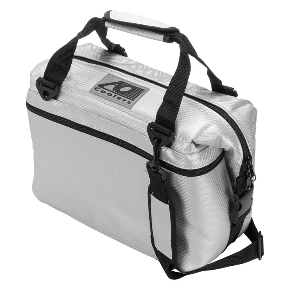 AO Coolers® - Carbon™ 12-Can Silver Cooler Bag 1 AO Coolers® - Carbon™ 12-Can Silver Cooler Bag