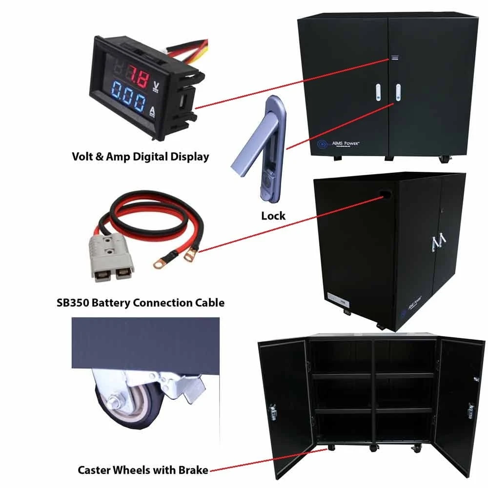 AIMS Power® BATBOX12 - Industrial Grade Battery Cabinet 8 AIMS Power® BATBOX12 - Industrial Grade Battery Cabinet - Image 8