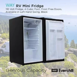 Way Interglobal® BC-113LHH - Everchill™ 4 Cu Ft Left Hand RV Mini Fridge -Magma Store bc 113lhh 5 1