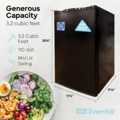 Way Interglobal® BC-90LHH - Everchill™ 3.2 Cu Ft Left Hand RV Mini Fridge -Magma Store bc 90lhh 4 1