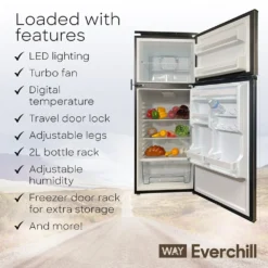 Way Interglobal® BCD280WEV804H-6/LHH - Everchill™ 11 Cu Ft 2 Doors Left Hand RV Refrigerator -Magma Store bcd280wev804h 6 lhh 6 1