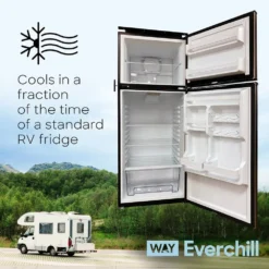 Way Interglobal® BCD280WEV804H-6/RHH - Everchill™ 11 Cu Ft 2 Doors Right Hand RV Refrigerator -Magma Store bcd280wev804h 6 rhh 7