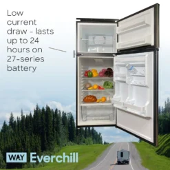 Way Interglobal® BCD280WEV804H-6/RHH - Everchill™ 11 Cu Ft 2 Doors Right Hand RV Refrigerator -Magma Store bcd280wev804h 6 rhh 9