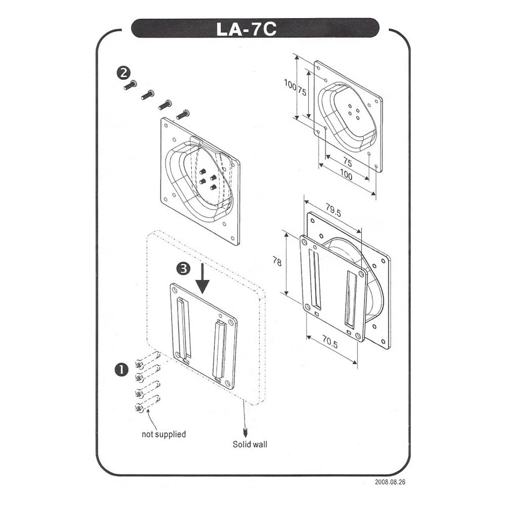 Majestic® - Black Wall Mount Slide Bracket For Easy TV Removal 2 Majestic® - Black Wall Mount Slide Bracket For Easy TV Removal - Image 2