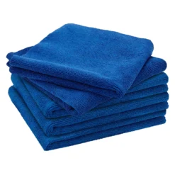 Rixxu™ BLMICROTWL-5 - Microfiber Blue All Purpose Towels, 5 Pieces