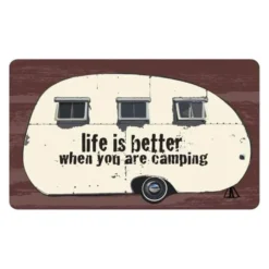 Kittrich® CAMP-15341-20 - Stephan Roberts™ "Life's Better When You're Camping #2" 18" X 30" Designer Comfort Kitchen Mat