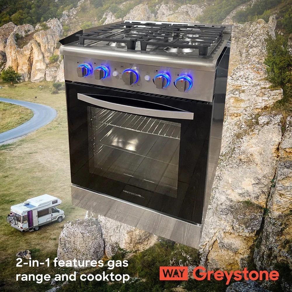 Way Interglobal® - Greystone™ 24" Slide-In RV Gas Cooking Range 5 Way Interglobal® - Greystone™ 24" Slide-In RV Gas Cooking Range - Image 5
