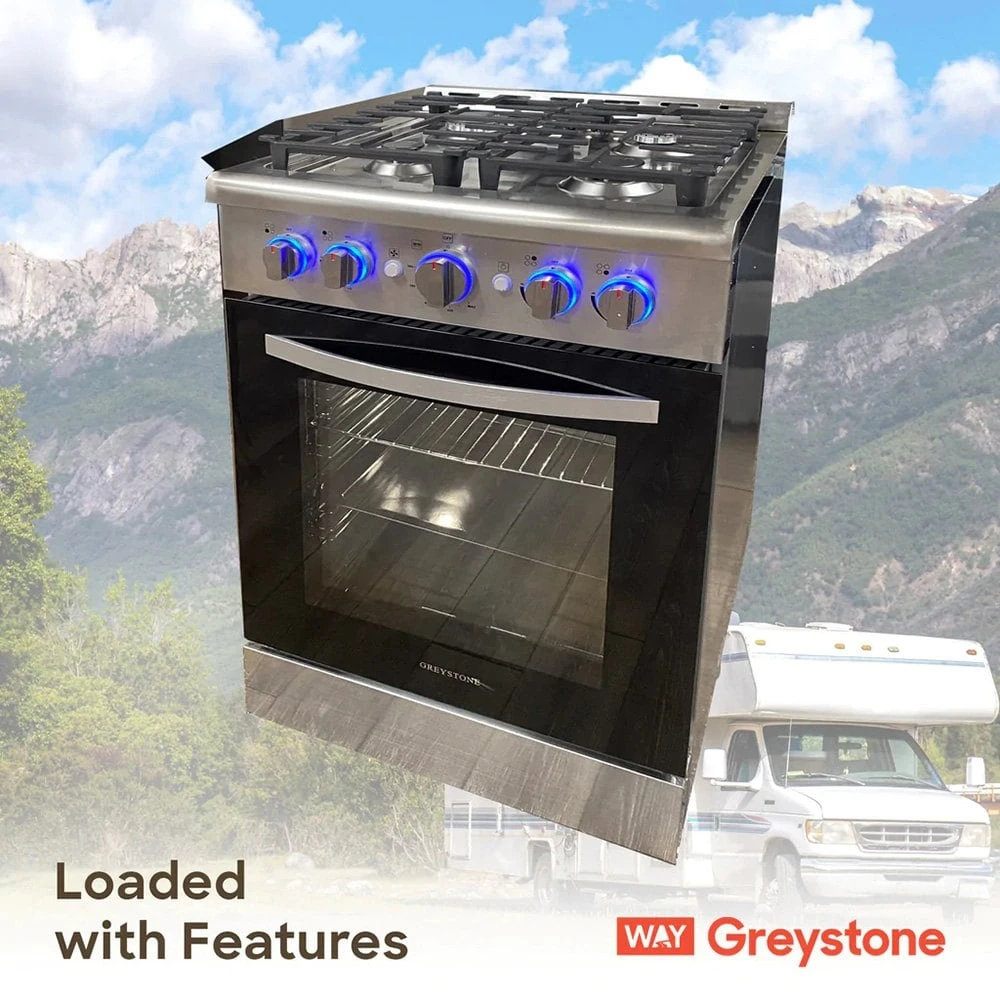 Way Interglobal® - Greystone™ 24" Slide-In RV Gas Cooking Range 9 Way Interglobal® - Greystone™ 24" Slide-In RV Gas Cooking Range - Image 9
