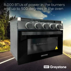 Way Interglobal® CF-RV17BB - Greystone™ 17" RV Gas Cooking Range -Magma Store cf rv17bb 7