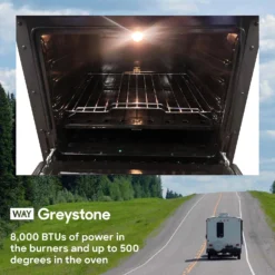 Way Interglobal® CF-RV21 - Greystone™ 21" RV Gas Cooking Range -Magma Store cf rv21 5 1