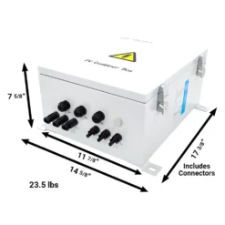 AIMS Power® - 60A 200V DC 3 String 10KW Prewired Solar Array Combiner Box -Magma Store com3in 60ao 3