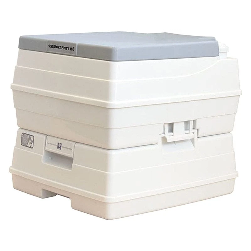 Dock Edge® - Passport Potty™ 18 L Gray Portable Toilet 1 Dock Edge® - Passport Potty™ 18 L Gray Portable Toilet