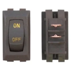 Diamond Group® DG152UVP - Single SPST On/Off Rectangular Labled Brown Multi Purpose Switch