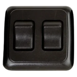 Diamond Group® - Double SPST On/Off Black Contour Lighting Switch