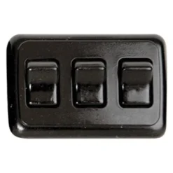 Diamond Group® - Triple SPST On/Off Black Contour Lighting Switch