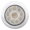 Diamond Group® - Round Clear Lens White Case LED Porch/Utility Light