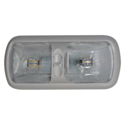 Diamond Group® - Rectangular Double Bulbs Overhead Dome Light With 3-Way Switch (4.75" H X11" L)