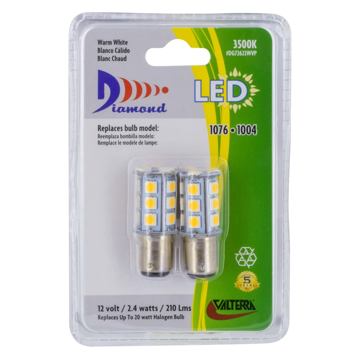 Diamond Group® DG72622WVP - Warm Light LED Bulbs (1076) 3 Diamond Group® DG72622WVP - Warm Light LED Bulbs (1076) - Image 3