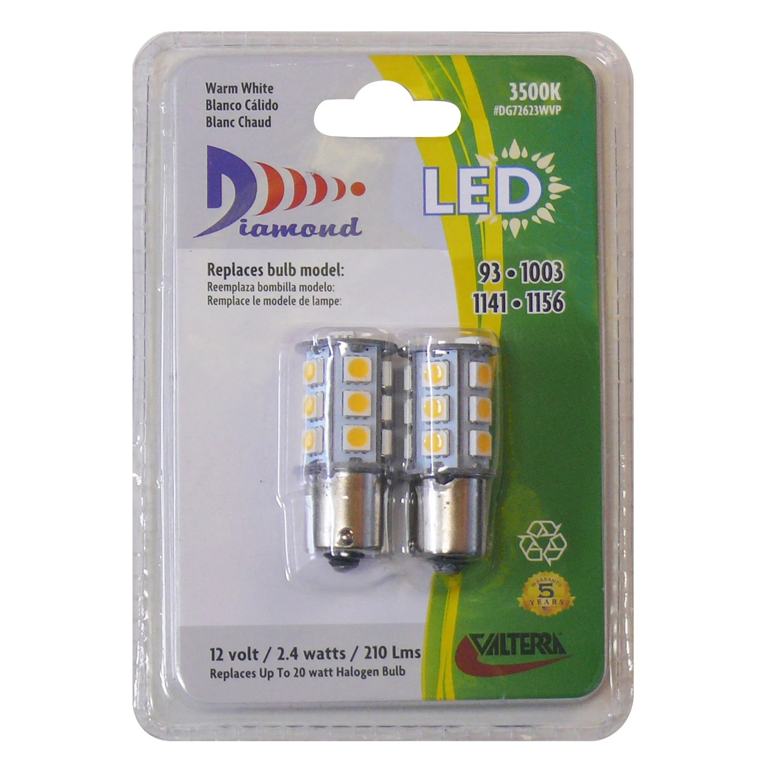 Diamond Group® DG72623WVP - Warm Light LED Bulbs (1141) 3 Diamond Group® DG72623WVP - Warm Light LED Bulbs (1141) - Image 3