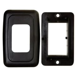 Diamond Group® - Single Black Oblong Contour Face Plate For Multi Purpose Switches (2.84" X 1.84")